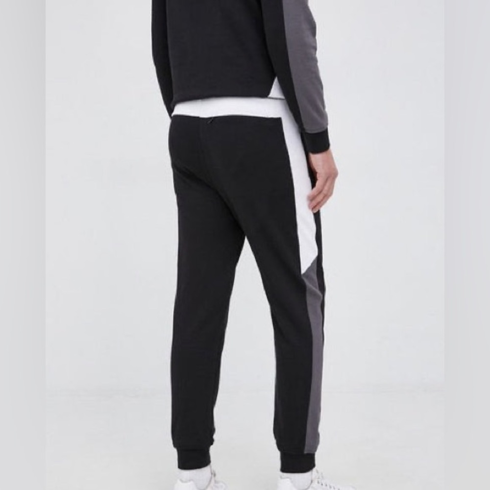NWT ARMANI EXCHANGE TROUSER PANTS in black with navy and white details - Picture 2 of 5